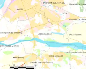Poziția localității Les Ponts-de-Cé