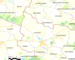 Poziția localității Pouancé