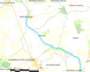 Poziția localității Pruillé