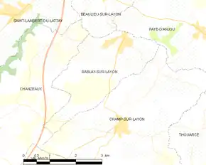Poziția localității Rablay-sur-Layon