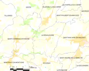 Poziția localității La Renaudière