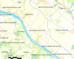 Poziția localității Les Rosiers-sur-Loire