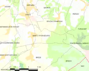 Poziția localității Saint-Cyr-en-Bourg