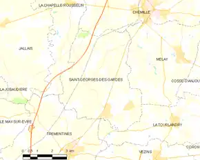 Poziția localității Saint-Georges-des-Gardes