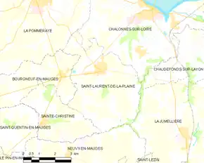 Poziția localității Saint-Laurent-de-la-Plaine