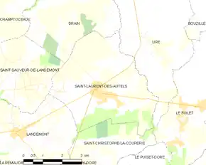Poziția localității Saint-Laurent-des-Autels