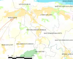 Poziția localității Saint-Melaine-sur-Aubance