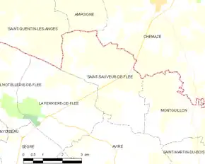 Poziția localității Saint-Sauveur-de-Flée