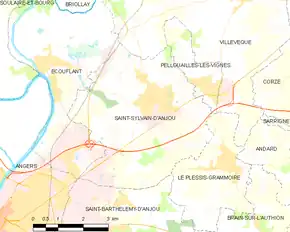 Poziția localității Saint-Sylvain-d'Anjou