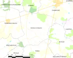 Poziția localității Sceaux-d'Anjou