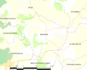 Poziția localității Sermaise
