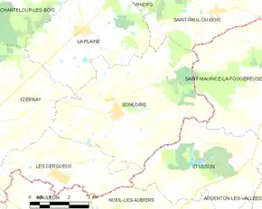 Poziția localității Somloire