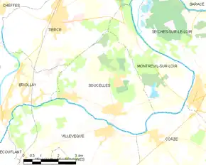 Poziția localității Soucelles