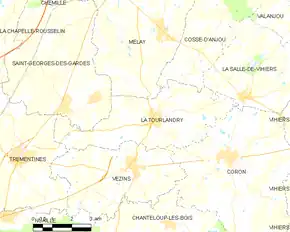 Poziția localității La Tourlandry