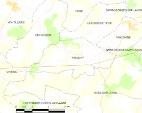 Poziția localității Trémont