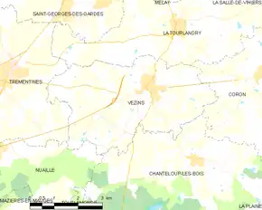 Poziția localității Vezins