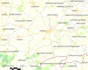 Poziția localității Vihiers