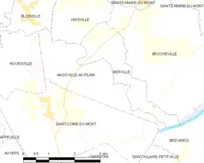 Poziția localității Angoville-au-Plain