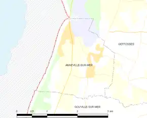 Poziția localității Anneville-sur-Mer