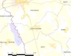Poziția localității Aucey-la-Plaine