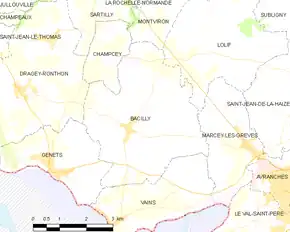 Poziția localității Bacilly