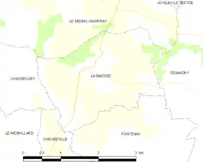 Poziția localității La Bazoge