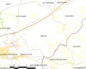 Poziția localității Beslon