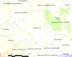 Poziția localității Besneville