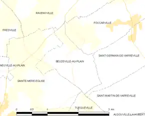 Poziția localității Beuzeville-au-Plain