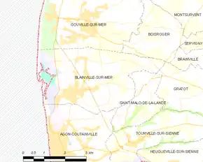 Poziția localității Blainville-sur-Mer