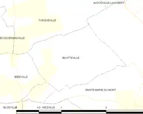 Poziția localității Boutteville
