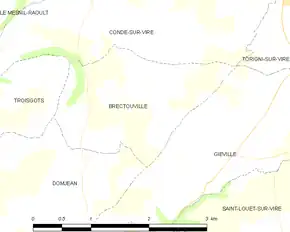 Poziția localității Brectouville