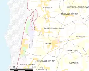 Poziția localității Bréhal