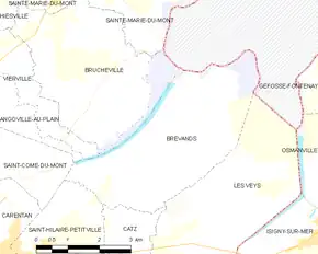 Poziția localității Brévands