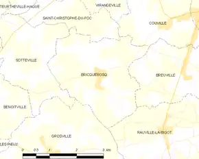 Poziția localității Bricquebosq