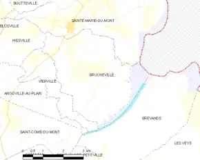 Poziția localității Brucheville