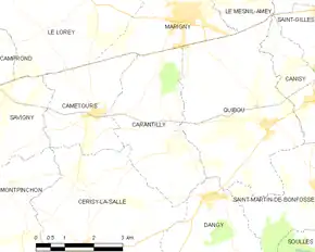 Poziția localității Carantilly