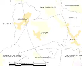 Poziția localității Carquebut