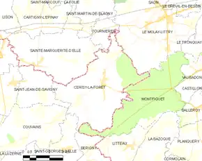 Poziția localității Cerisy-la-Forêt