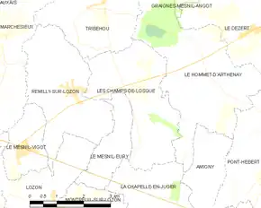 Poziția localității Les Champs-de-Losque