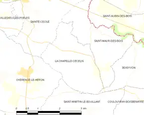 Poziția localității La Chapelle-Cécelin