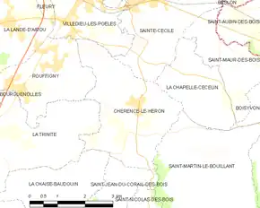 Poziția localității Chérencé-le-Héron