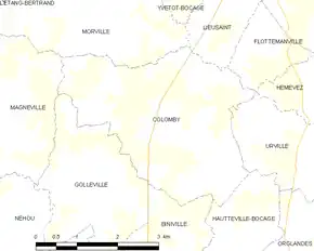 Poziția localității Colomby