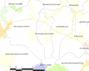 Poziția localității Crosville-sur-Douve