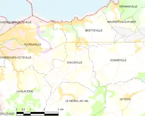 Poziția localității Digosville