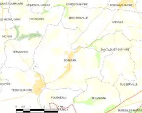 Poziția localității Domjean