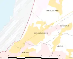 Poziția localității Donville-les-Bains