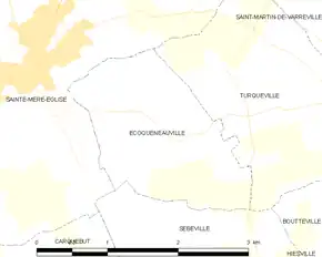 Poziția localității Écoquenéauville