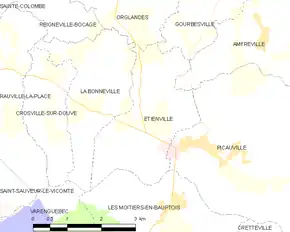 Poziția localității Étienville