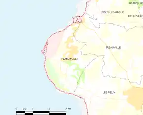 Poziția localității Flamanville